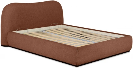 Кровать Patti без подъемного механизма ОГОГО (арт.831404), (Букле,Ткань/Терракотовый)