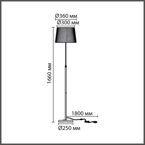Торшер с выключателем Lumion Tune 8302/1F бронза/черный/бежевый, металл/текстиль E27 1*60W 220V