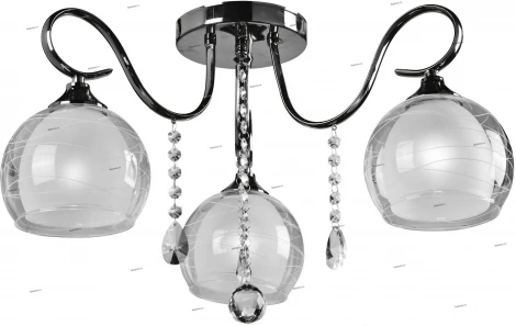 Потолочная люстра IDLamp Merinella 877/3PF-Darkchrome