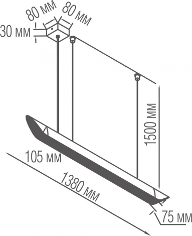 Подвесной светильник Donolux Mesh DL20081S138NW36 Black (LED, 220V, на тросе)