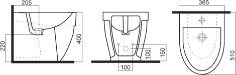 Биде напольное Am.Pm Bliss L