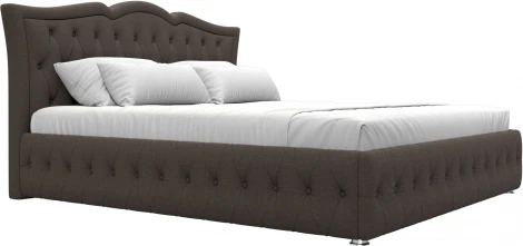 Кровать интерьерная Герда 180 (Коричневый/Рогожка) Лига Диванов арт.123068