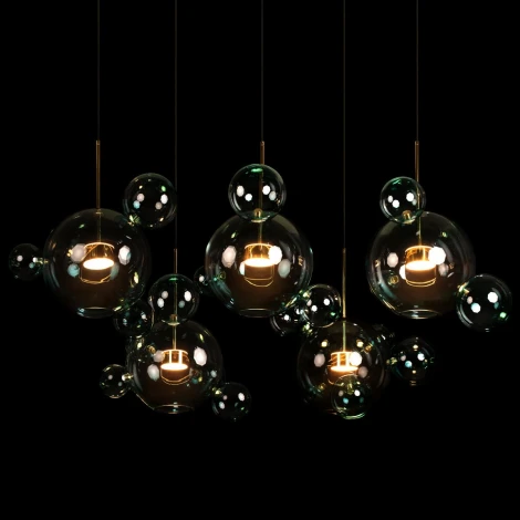 Подвесной светильник Loft It Bolle 2027-S5 Blue (LED, 220V, на проводе, шар, молекулы)