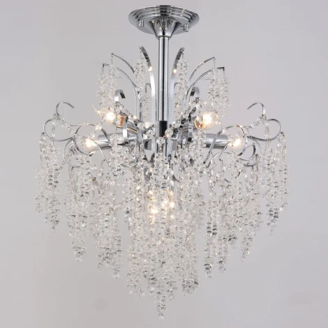 Потолочная люстра хрустальная на штанге Reluce 90324-0.3-07 CR (220V)