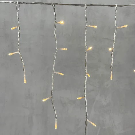 Гирлянда Бахрома 3,1 x 0,5 м тепло-белая 24В, 150 LED, провод прозрачный  ПВХ, IP54 Laitcom PIL150-10-1WW