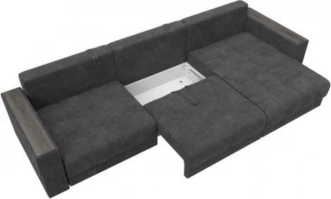 Диван угловой с декором Лига-049 НПБ Лонг Лига Диванов (Велюр) арт.128301