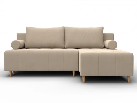 Диван угловой Лига-102 угол универсальный (ДСП,Брус,Фанера,Велюр/Бежевый) Лига Диванов 134789