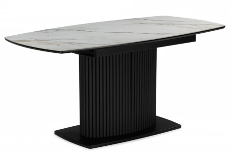 Керамический стол Фестер 160(205)х90 gilt white / черный 625979