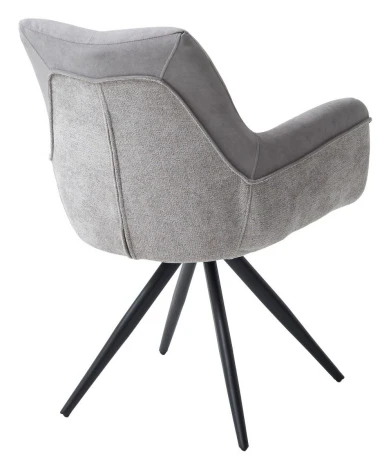 Стул МАРК 360 град., цвет B-22/ LOTOS-12 серый, велюр / черный каркас M-City 64620