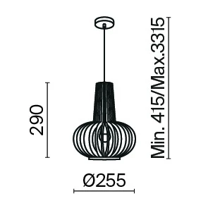 Подвесной светильник Maytoni Roots MOD193PL-01W (220V, на проводе)