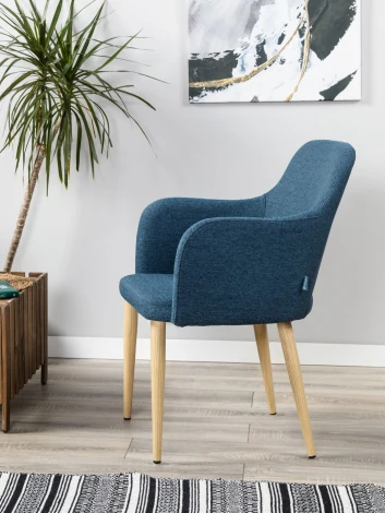 Кресло Ledger Cканди БлюАрт Натуральный Дуб R-Home арт.41012440_БлюАртНДуб