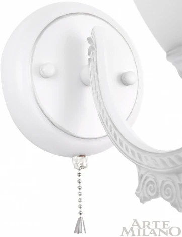Бра с выключателем Arte Milano AM342837 342837/1W WT+SL (220V)