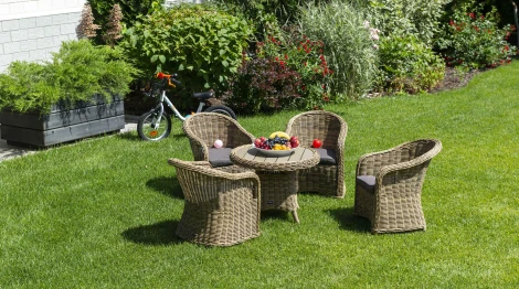 "Равенна" кофейный стол из искусственного ротанга, цвет соломенный 4SIS арт.УТ-00000535