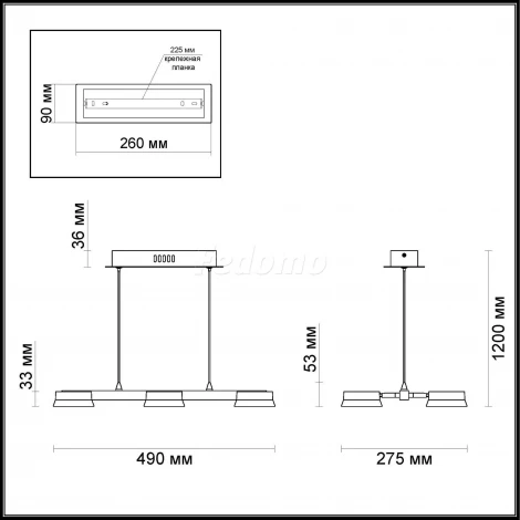 Подвесной светильник Odeon Light Wengelina 3537/6L
