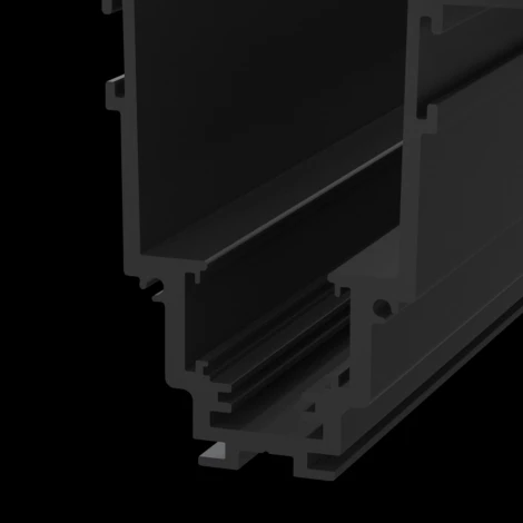 Шинопровод под гипсокартон 2м S35 встраиваемый черный (магнитный) Maytoni Technical TRX004-222B (48V)