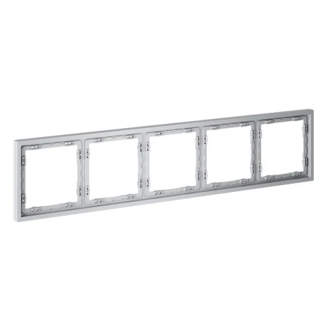 Рамка пластиковая на 5 постов (серый) Voltum S70 VLS100516
