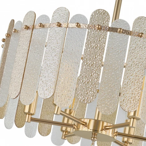 Подвесная люстра хрустальная на штанге Arte Milano Sorrento-3109 373109/6/350/500 GD (220V)