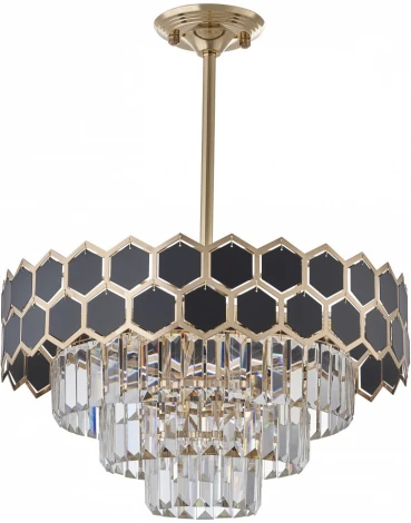 Подвесная люстра хрустальная на штанге Arte Milano Sorrento-5009 375009/4+2/300/480 GD (220V)