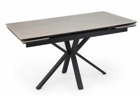 Керамический стол Старлайт 120(180)х80 carmen light grey / черный 622890