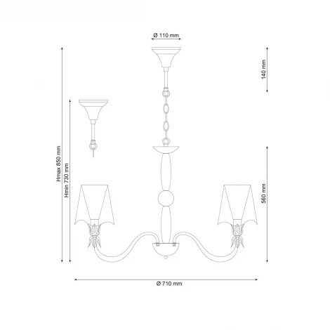 Подвесная люстра Lucia Tucci Siena 102.5 (220V, на цепи)