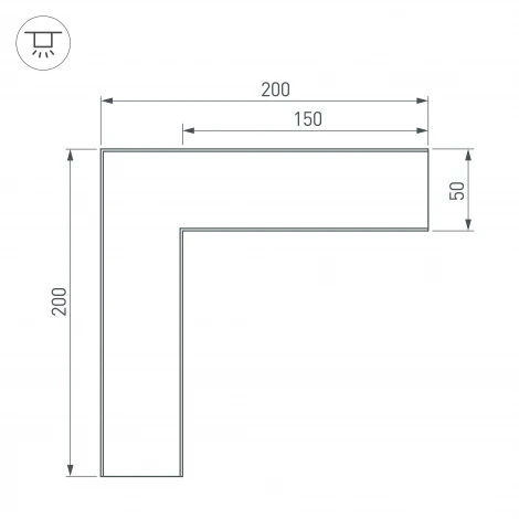 Угол SL-LINE-5035 (Металл) 030116 Arlight