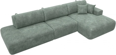 Диван угловой Лига-036 НПБ Модерн Лонг правый угол Лига Диванов (Велюр) арт.127746