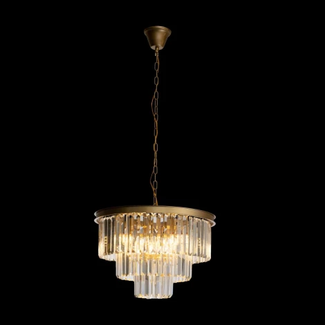 Подвесная люстра каскадная Loft IT Prism Clear 10019/500C (220V, хрусталь, на цепи)