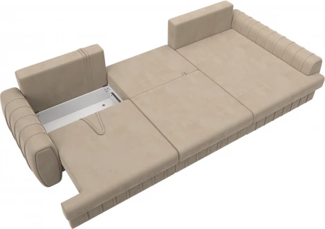 Диван угловой Лига-057 НПБ Лонг угол правый Лига Диванов (Велюр) арт.129297