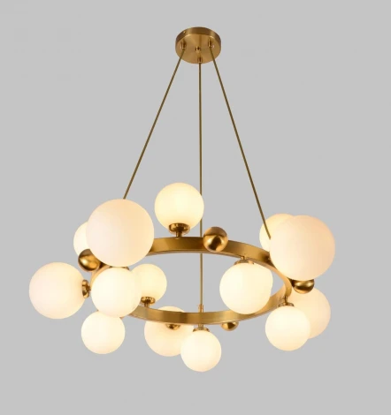 Подвесная люстра Alfa Light F1624-16 (220V, на проводе, шарики, молекулы)