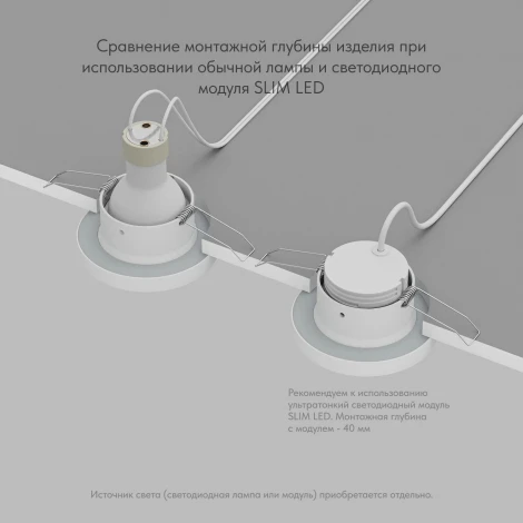 Встраиваемый точечный светильник Denkirs DK3012 DK3012-WH (220V, IP44)