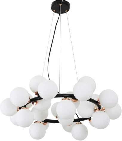 Подвесной светильник Lumina Deco Marsiada LDP 6033-25 BK+MD (220V, на тросе, шарики, молекулы)