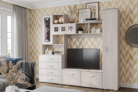 Шкаф БТС-пенал Белла, ясень белый