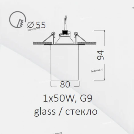 Встраиваемый точечный светильник Arte Lamp Cool Ice A8551PL-1CC