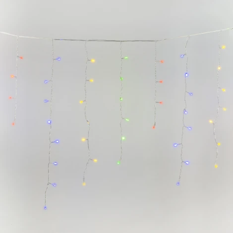 Бахрома светодиодная с эффектом мерцания, 25м. соединяемая, 440 светодиодов, разноцветный свет Uniel ULD-B25006-440/TTK MULTI IP44