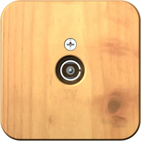 ТВ-розетка накладная оконечная (ясень) Systeme Electric Blanca BLNTA000015
