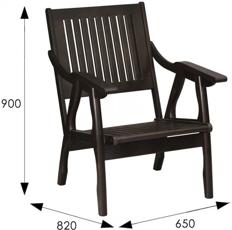 Кресло Массив решетка, каркас венге от фабрики Mebelik
