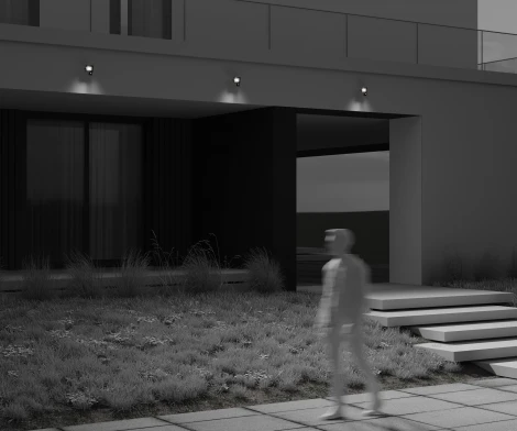 Прожектор уличный светодиодный с датчиком движения Maytoni Flood FL001-L10B6KSR (220V, IP65)