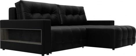 Диван угловой с полками Лига-053 НПБ Лига Диванов (Экокожа) арт.128943
