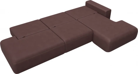 Диван угловой Лига-036 НПБ Модерн Лонг правый угол Лига Диванов (Замша) арт.127759