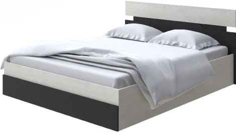 Без бренда Кровать Milton с подъемным механизмом (ЛДСП Дуб Шамони светлый/Черный) 120x200