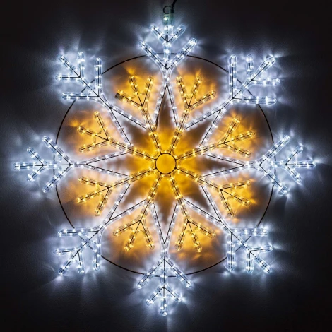 Световая фигура светодиодная ARD-SNOWFLAKE-M12-900x900-576LED White/Warm (230V, 36W) (Ardecoled, IP65) 034262