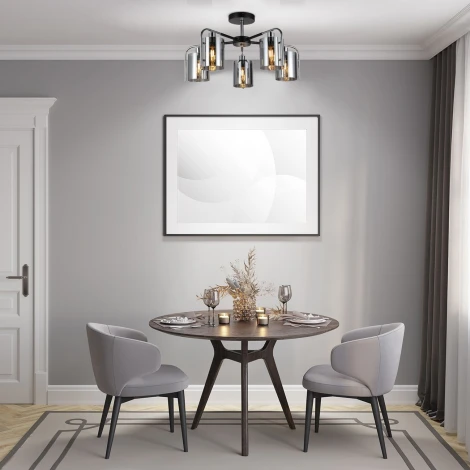 Потолочная люстра на штанге Escada Elegant 671/5P Chrome (220V, круглые)