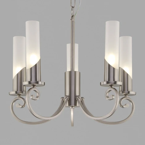 Подвесная люстра Eurosvet Banci 60117/5 никель (220V, на цепи)