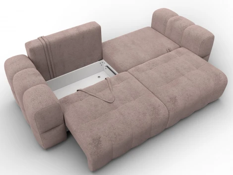 Диван прямой Лига-110 НПБ (ДВП,ДСП,ЛДСП,Брус,Фанера,Велюр/Бежевый) Лига Диванов 136510