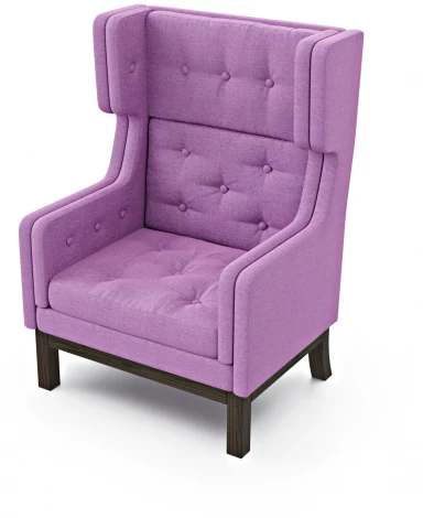 Кресло Arsko Айверс Хай Орех рогожка фиолетовая