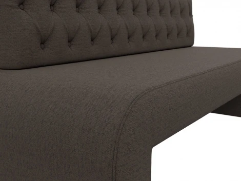 Диван кухонный прямой Кармен Люкс (Коричневый/Рогожка) Лига Диванов арт.123749