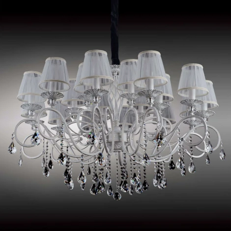 Подвесная большая люстра Omnilux Mezzano OML-79103-18 (220V, на цепи)