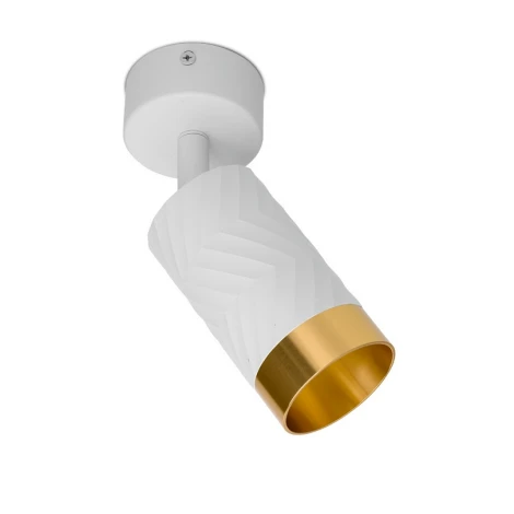 Спот Wolta WSL-GU10/S09WG под лампу GU10 Белый / Золотой LINEA