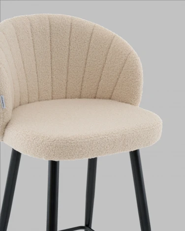 Стул полубарный Ханнингем букле бежевый Stool Group арт.УТ000041701