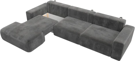 Диван угловой Лига-036 НПБ Классик Лонг левый угол Лига Диванов (Велюр) арт.127797L